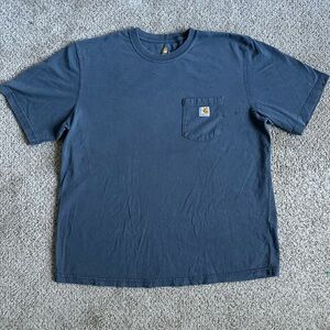 Nice faded Blue Carhartt Pocket Tee,XL
